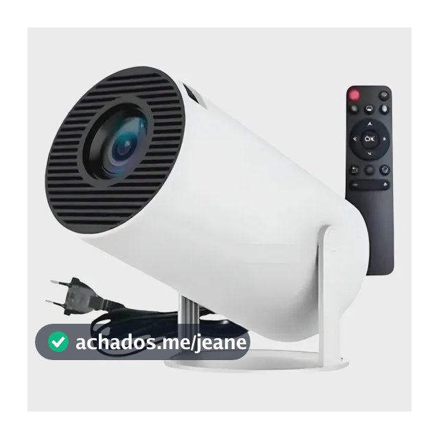 Projetor Smart Portátil Full Hd 4k Android 11 Wi-fi Bluetooth tv Mini Projetor hy300 Home Theater Cinema Em Casa Imagem Nítida Som Potente Compatível Com Diversos Dispositivos Branco LUZTUDO