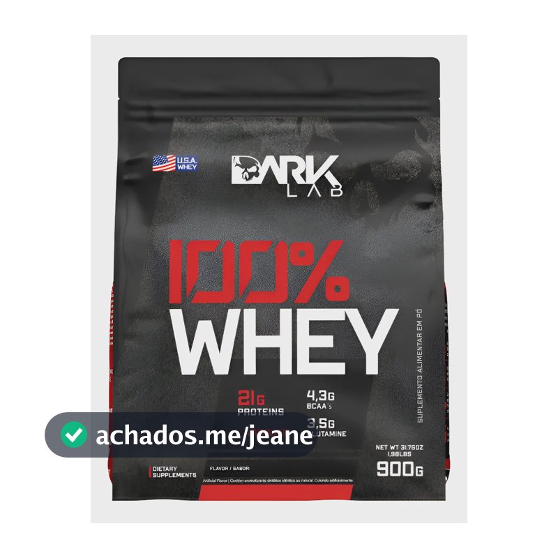 Whey Protein Concentrado 100% 900g Refil Dark Lab Baunilha Baunilha