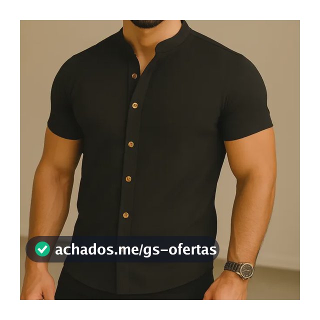 Camisa Manga Curta Gola Padre Masculina Festa Trabalho