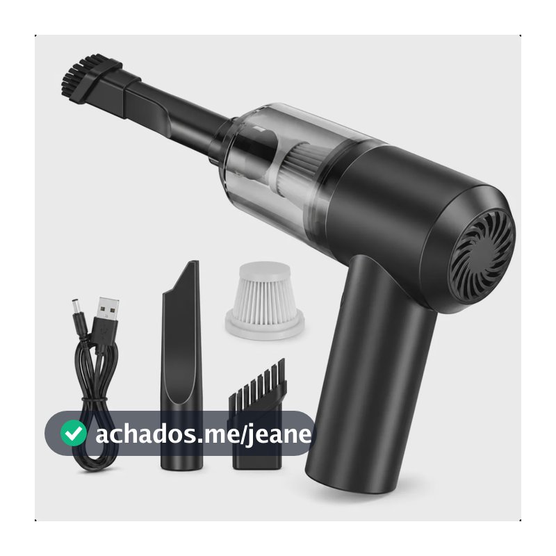 Mini Aspirador Pó Portátil Sem Fio Recarregável Automotivo Variada 127/220v
