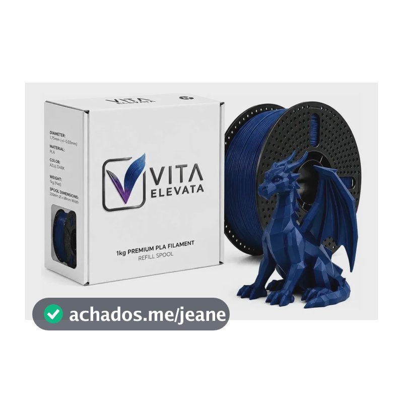 Filamento Pla Premium 1,75mm 1kg Impresso3d - 13 Cores Azul-escuro