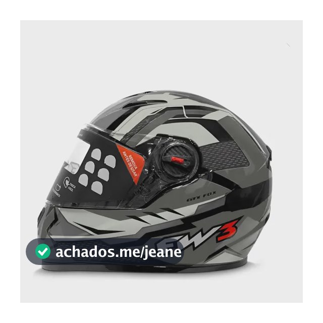 Capacete Moto Fechado Fw3 Modelo Gtx Fox Várias Cores