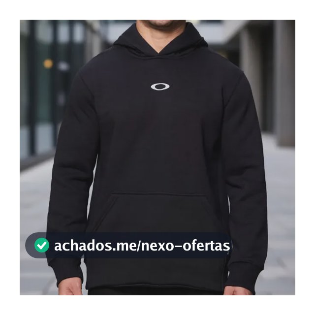 Moletom Oakley Masculino Double Ellipse Hoodie M Blackout Liso