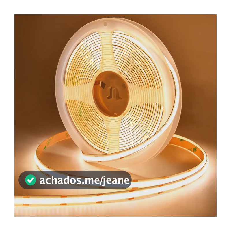 Fita Cob Super Led 5 Metros 360led/m Ip20 Alto Brilho Bq Luz Branco-quente 3000k Maffacioli
