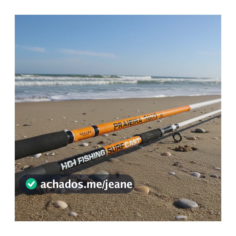 Vara Molinete Pesca Praia Costão Praieira Surf 3,60 50lbs Laranja