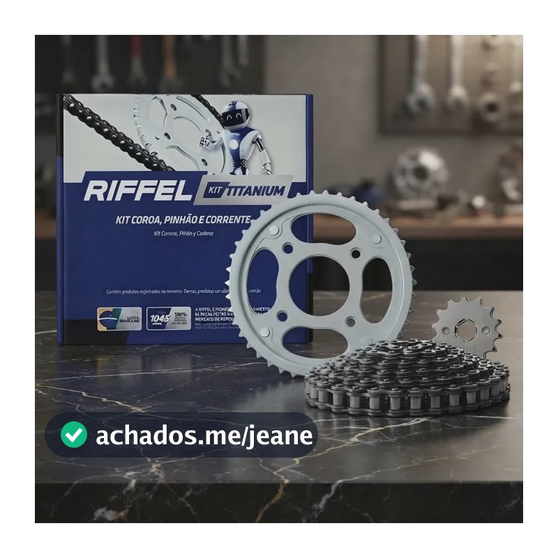 Kit Relação Transmissao Riffel CG 150 FAN TITAN TODAS