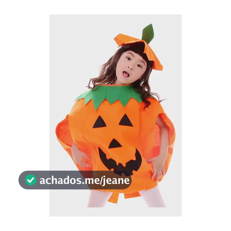 Fantasia De Abóbora Infantil Halloween Dia Das Bruxas 2 Peça Laranja Infantil