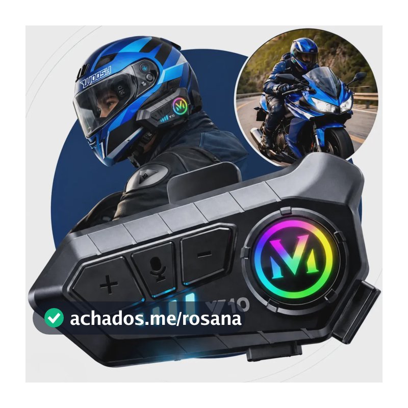 Fone De Ouvido Para Capacete Intercomunicador Bluetooth Headset Rgb Sem Fio Música GPS Chamadas Handsfree Alta Potência Woosh