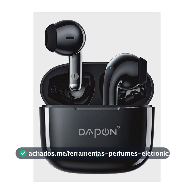 Fone De Ouvido Bluetooth TWS Dapon F25 Touch Sem Fio Com Microfone Cor Preto