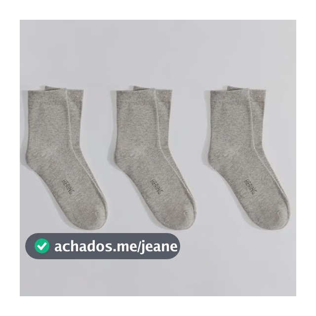Kit 3 Pares De Meia Masculino Cano Médio