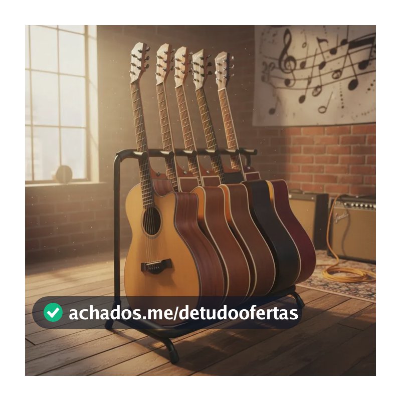 Suporte 5 Violões Guitarra Baixo Viola Emborrachado Klx