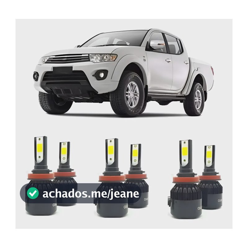 Kit Lampadas Super Led L200 Triton 2008 À 2016 L200 Branco-frio