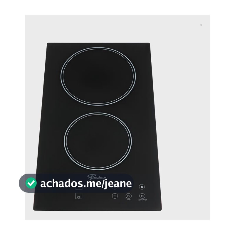Cooktop Fischer 2q Elétrico Preto 220v Vitrocerâmica Preto 220v