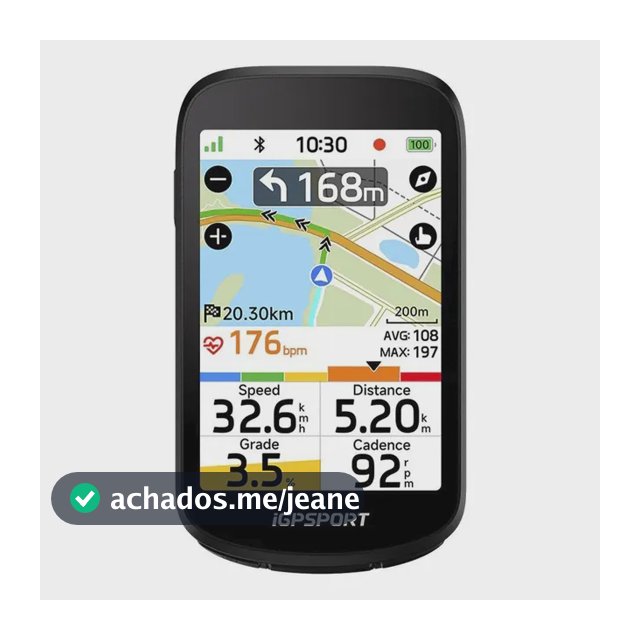 Ciclocomputador Com Gps Igpsport Bsc500 Tela Colorida Preto Preto