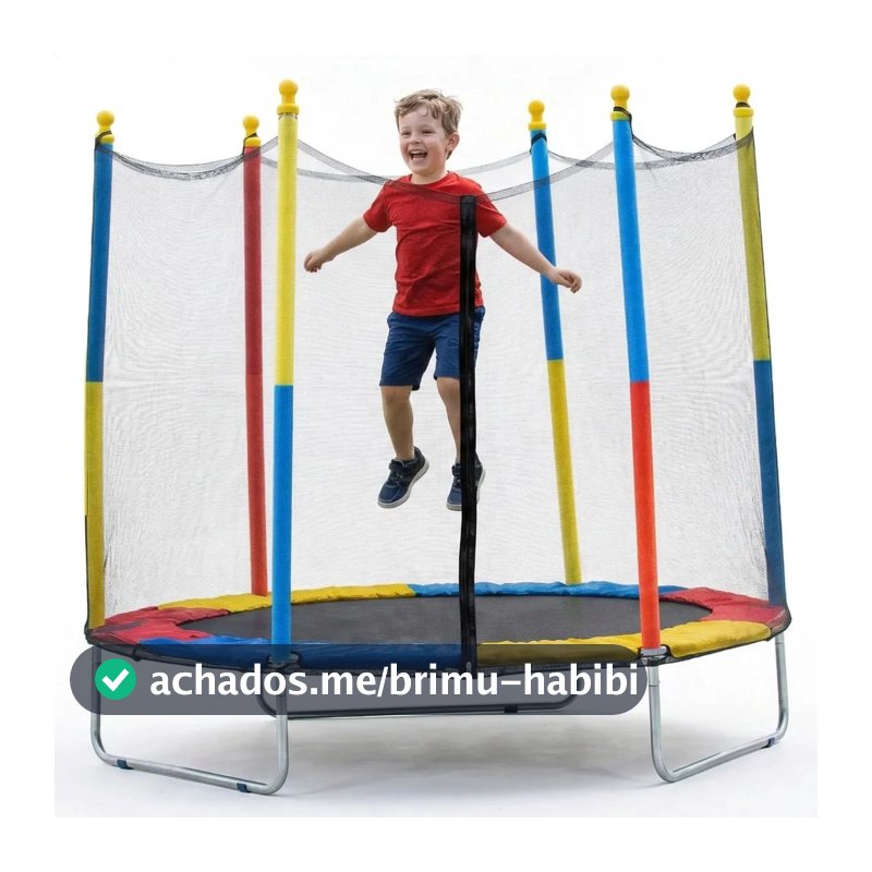 Cama Elástica Infantil Pula Pula 1,8m Trampolim Com Zíper