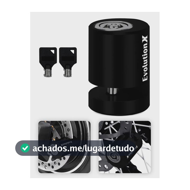 Trava Cadeado Tranca De Freio De Disco Moto Bike Antifurto EvolutionX