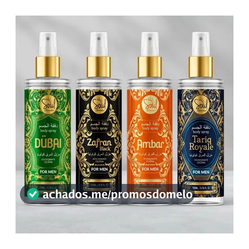Body Splash Arabe C/4un 200ml Perfume Masculino De Luxo