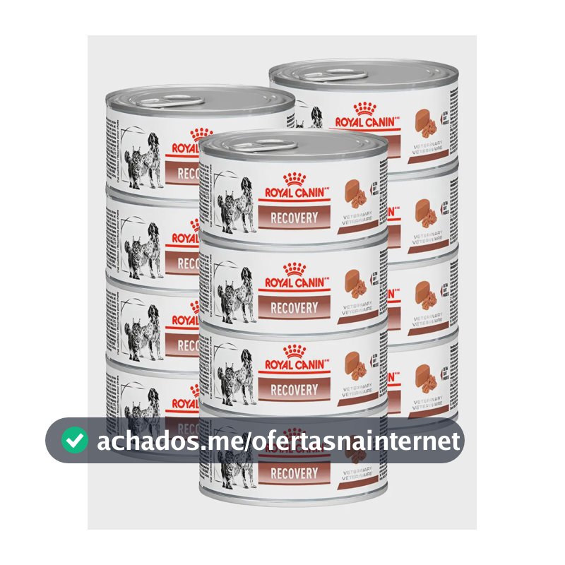 Kit 12 Royal Canin Recovery Veterinary Lata 195g