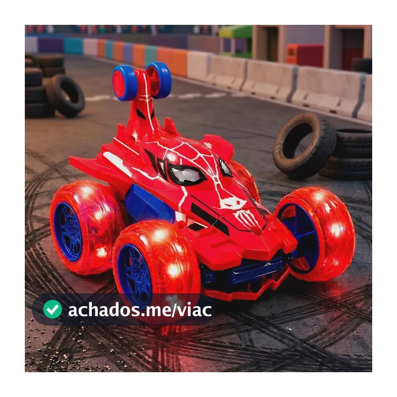 Carrinho Controle Remoto 4x4 Bateria Recarregavel Rally Off Road Luzes Led Presente Brinquedo Kids Sem Fio Rápido Infantil Acrobatico Cross Gira 360 Graus Drift Looping Corrida Maluco Eletrico Carro