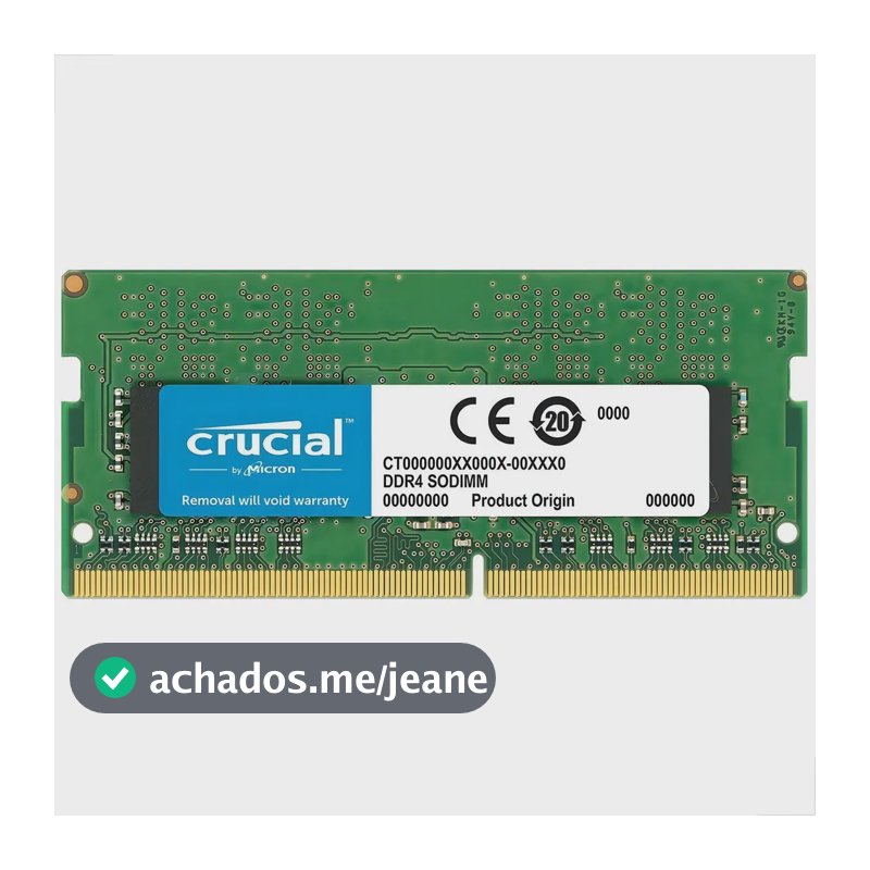Memória Crucial Notebook DDR4 2666 8GB CB8GS2666.C8TT