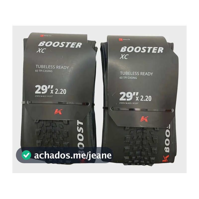 Par Pneus Bike Mtb Tubeless Kenda Booster Xc 29x2.20 Kseries Preto