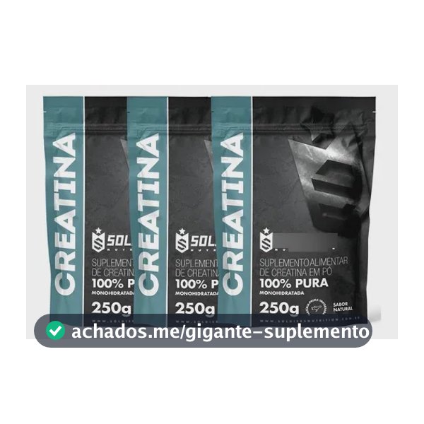 Kit: 3 Creatina 250g - 100% Pura Importada - Soldiers Nutrit Sem Sabor