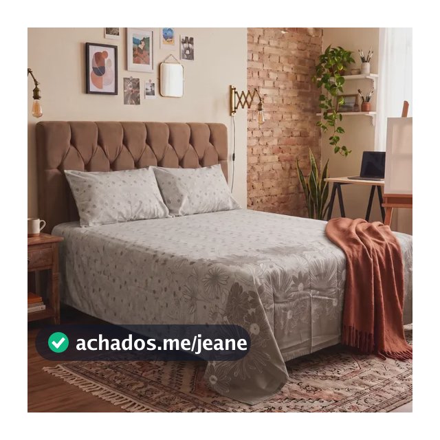 Jogo De Cama Casal Elástico 4 Peças 100% Algodão Teka Macio
