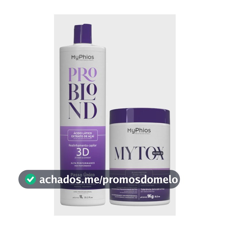 Kit Alisamento Progressivo Blond MyPhios e Botox Capilar Matizador