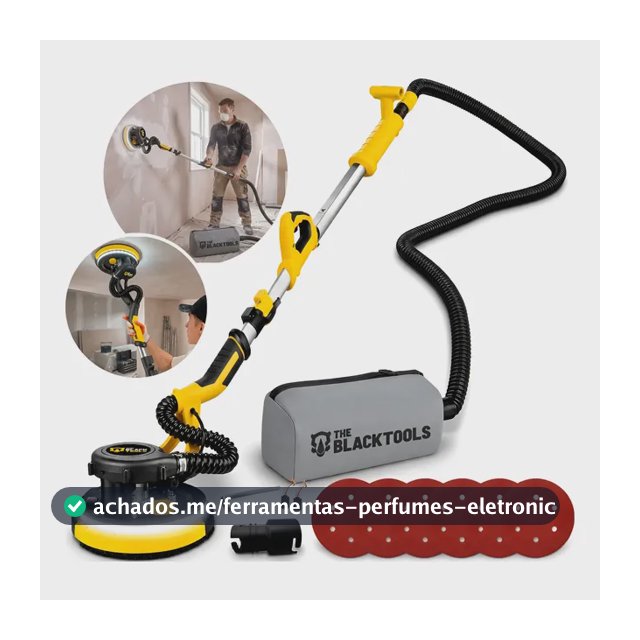 Lixadeira Profissional Parede E Teto Led 750w Com Aspiração