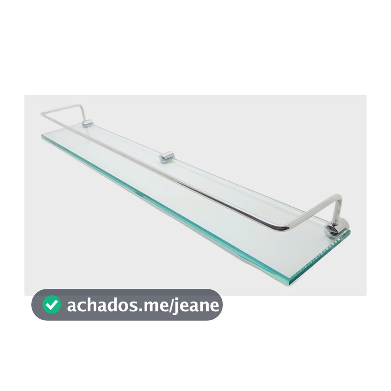 Prateleira Vidro 60cm Porta Shampoo Banheiro Mons Shop Incolor