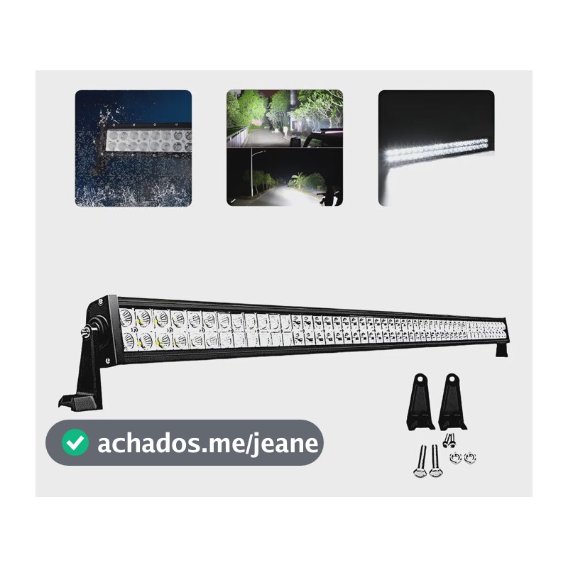 Barra Led Milha 350w Automotivo Caminhão 77cm 12v 24v Univer