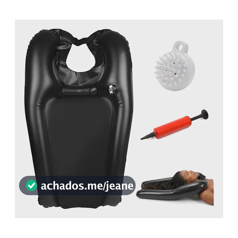 Kit Portátil De Lavagem De Cabelo Com Bomba De Ar E Escova Não Fornecido