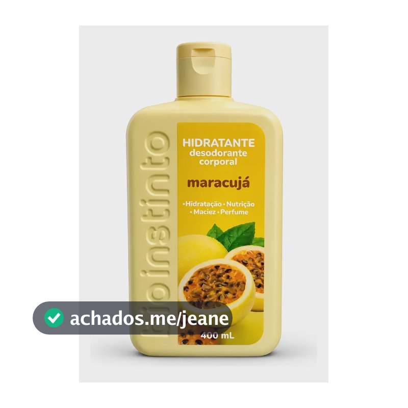 Creme Hidratante Corporal Maracujá Bio Instinto 400ml Maracujá