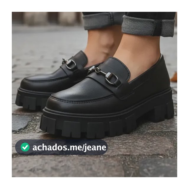 Mocassim Feminino Tratorado Sapato Loafter Plataforma