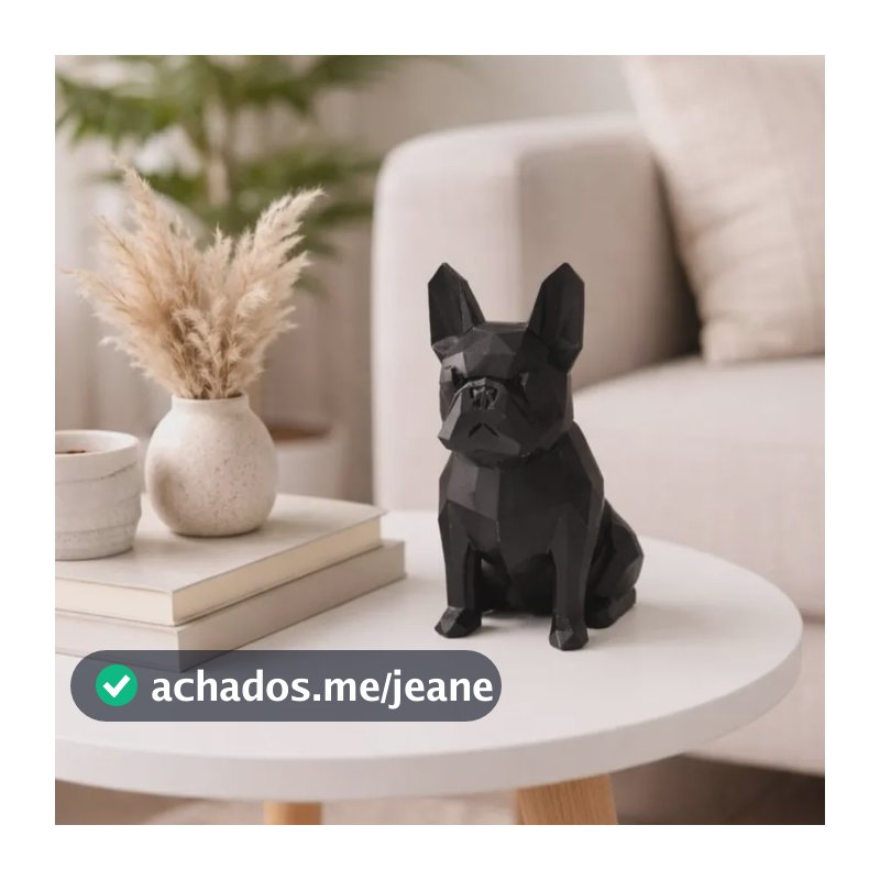Bulldog 10cm Item De Decor Para Nichos E Mesa De Trabalho Preto
