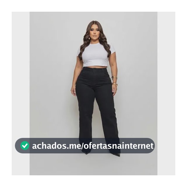 Calça Jeans Wide Leg Feminina Plus Size Destroyed