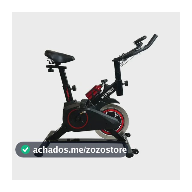 Bicicleta Ergométrica Spinning Liftness Preto 100kg Aço Carbono + Garrafa