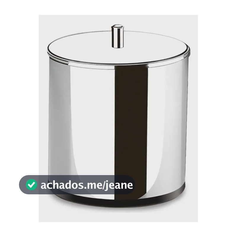 Lixeira Inox Com Tampa Brinox Lixeira Para Banheiro Cozinha Cor Cinza