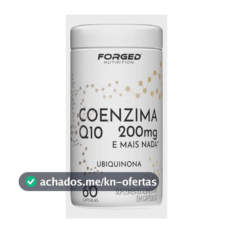 Coenzima Q10 200mg Pura Alta Concentração 60 Cápsulas - Forged Nutrition Sem Sabor