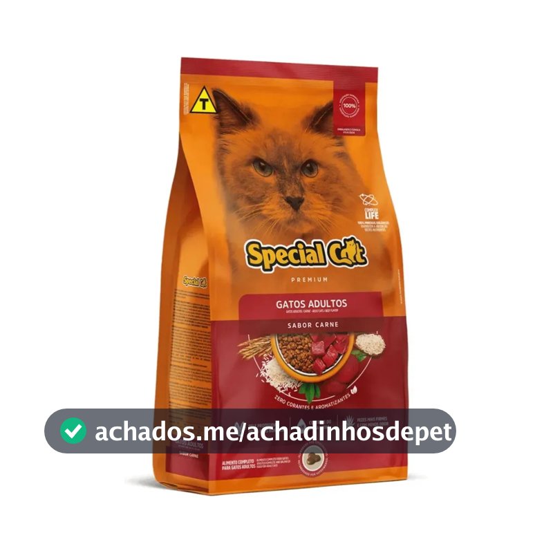 Ração Special Cat Carne Premium Gato Adulto Ração 10,1Kg