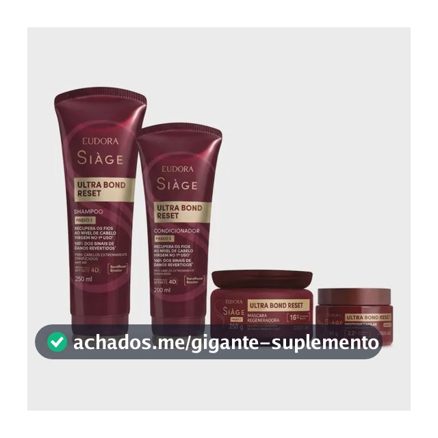 Combo Siàge Ultra Bond Reset (4 Itens)