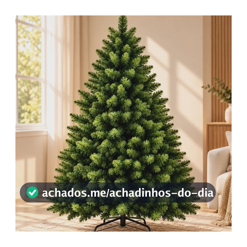 Árvore Natal 2.10m 1450 Galhos Pinheiro Luxo Cheia Realista Verde