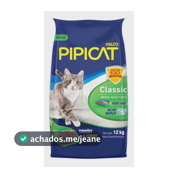Pipicat Areia Sanitária Kelco Classic 12kg Para Gatos