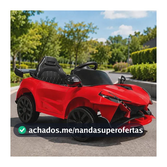Carro Eletrico Infantil Controle Remoto Esportivo Led Usb 6v Vermelho