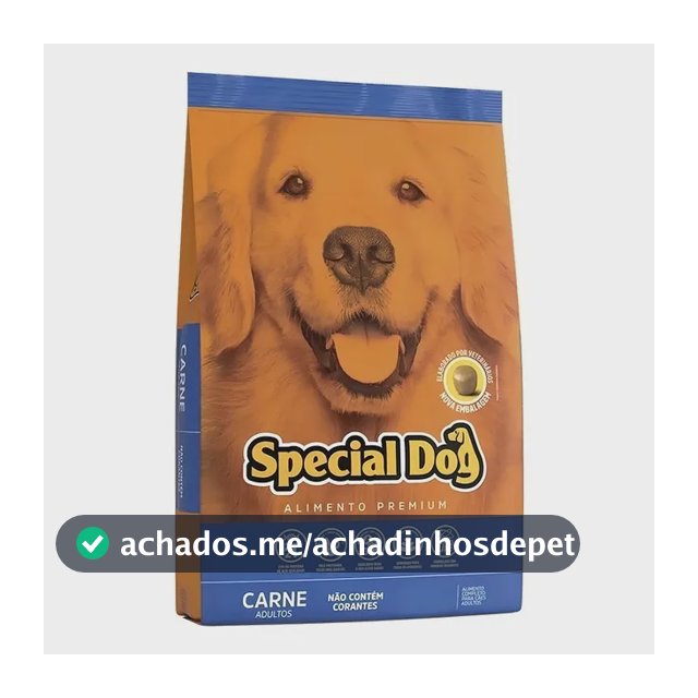 Ração Seco Special Dog Premium Cão Adulto Sabor Carne 20kg