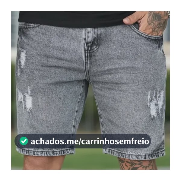 Bermuda Jeans Masculina Larga Jogador Shorts Premium Pesado