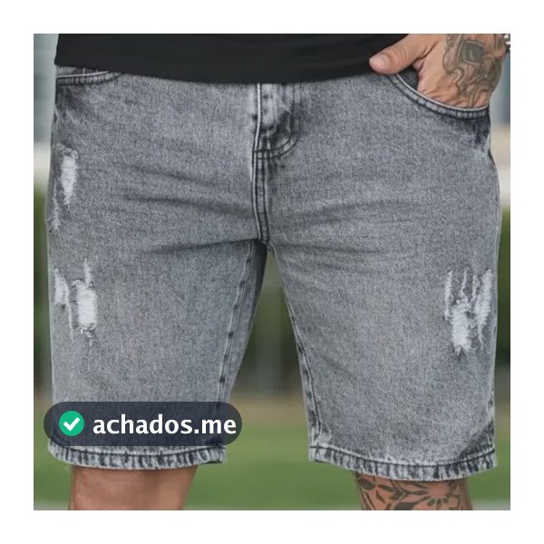 Bermuda Jeans Masculina Larga Jogador Shorts Premium Pesado