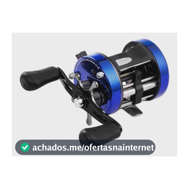 Carretilha De Pesca Caster Evo 400 Azul Esquerdo