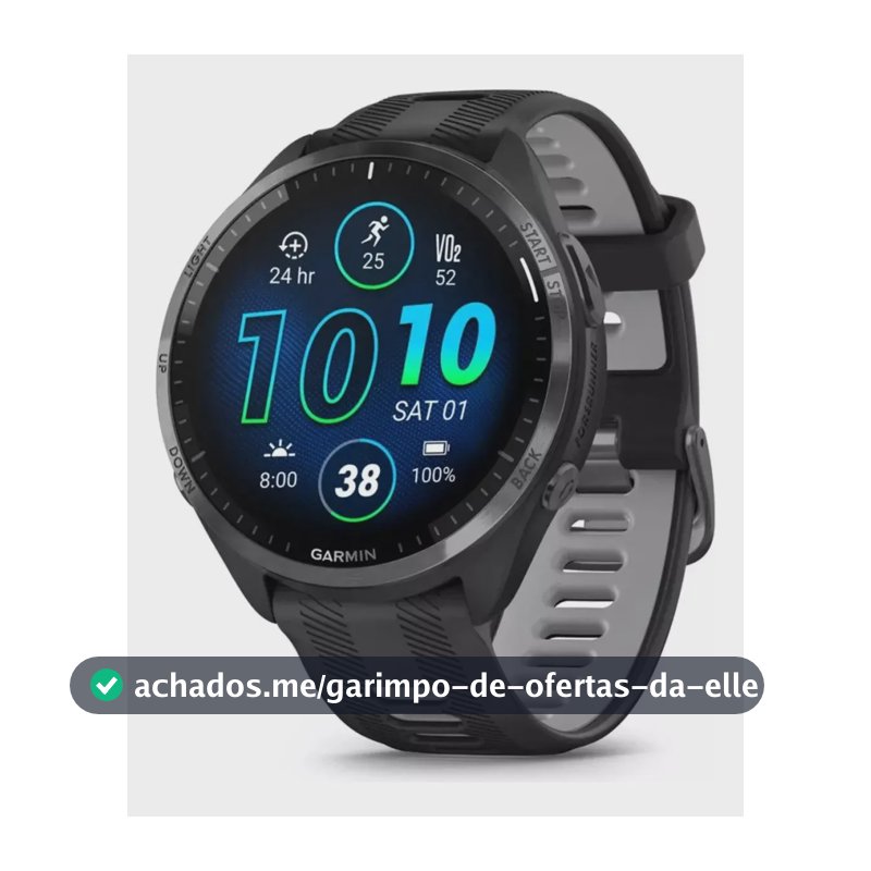 Garmin Forerunner 965 Preto Amoled 47mm Touchscreen