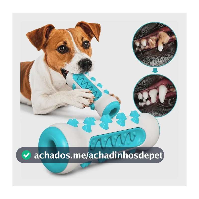 Brinquedo Mordedor Resistente Anti Tártaro Pet Gato Cachorro Cor Sortida